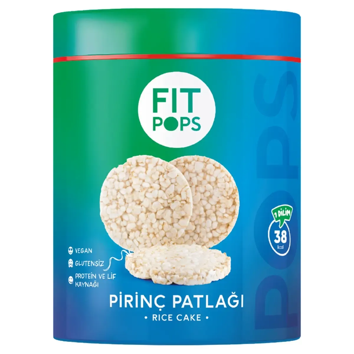 FIT POPS RICE CAKE - (VEGAN - GLUTEN FREE) 75 GR