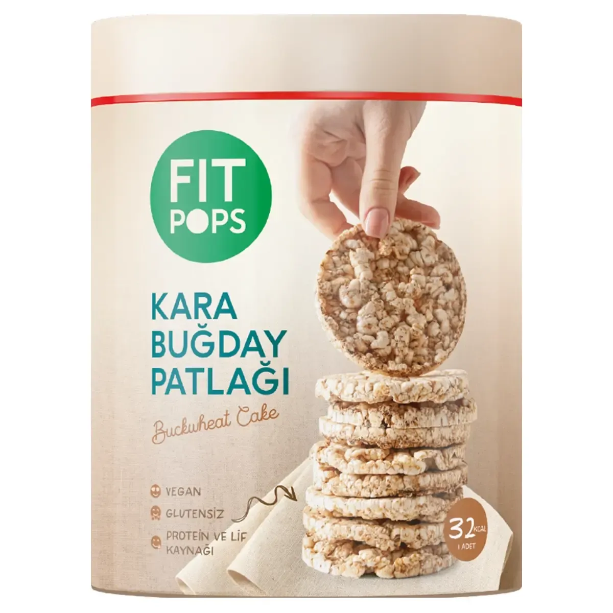 FIT POPS BUCKWHEAT CAKE (VEGAN - GLUTEN FREE) 84 GR