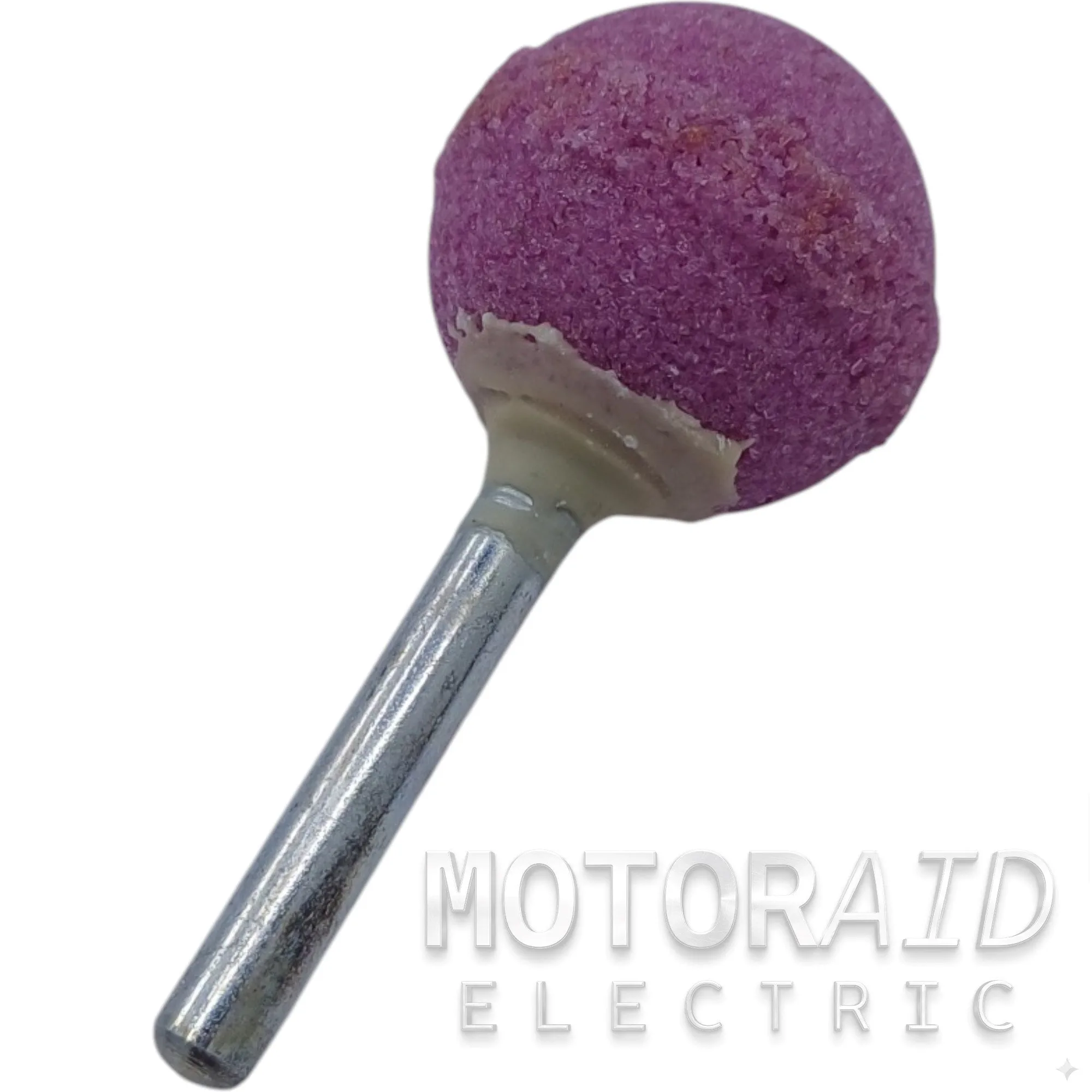 H32 Mor/Pembe Küçük Topuz Zımpara - 12mm Hassas Lastik Tamir ve Yüzey Düzeltme Ucu