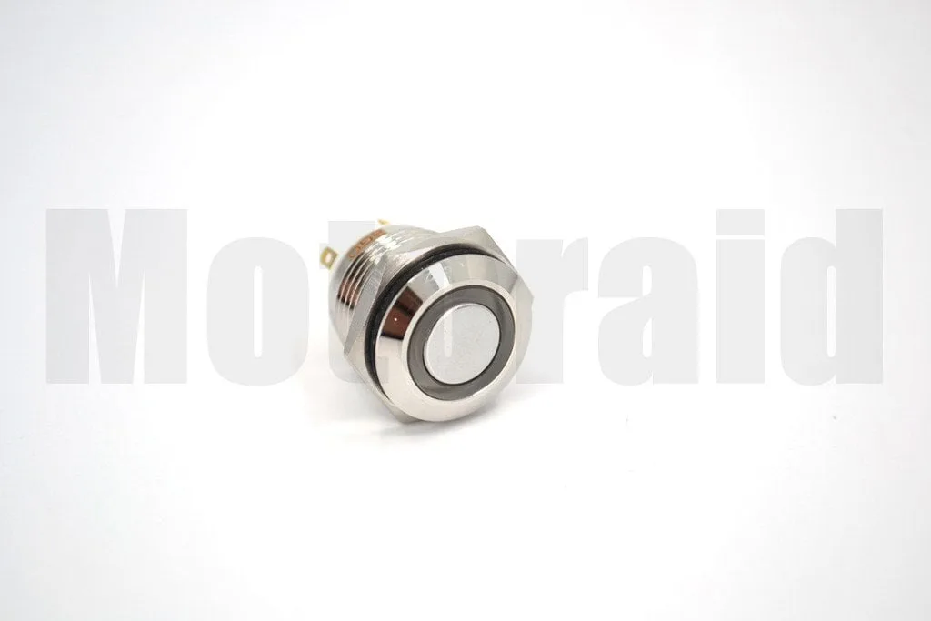 16mm Yaylı Buton Metal Anahtar Kırmızı Işıklı 1NO 4 Fişli 12V 24V 1-0