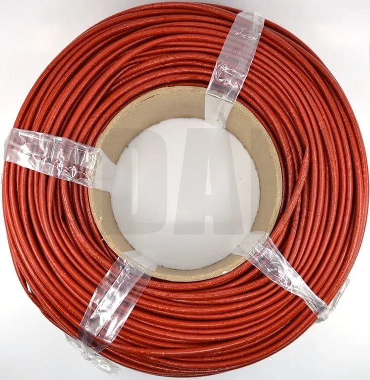 100 Metre 2mm Silikon İzoleli Cam Elyaf H-Class Kahverengi Makaron MT-CM02H
