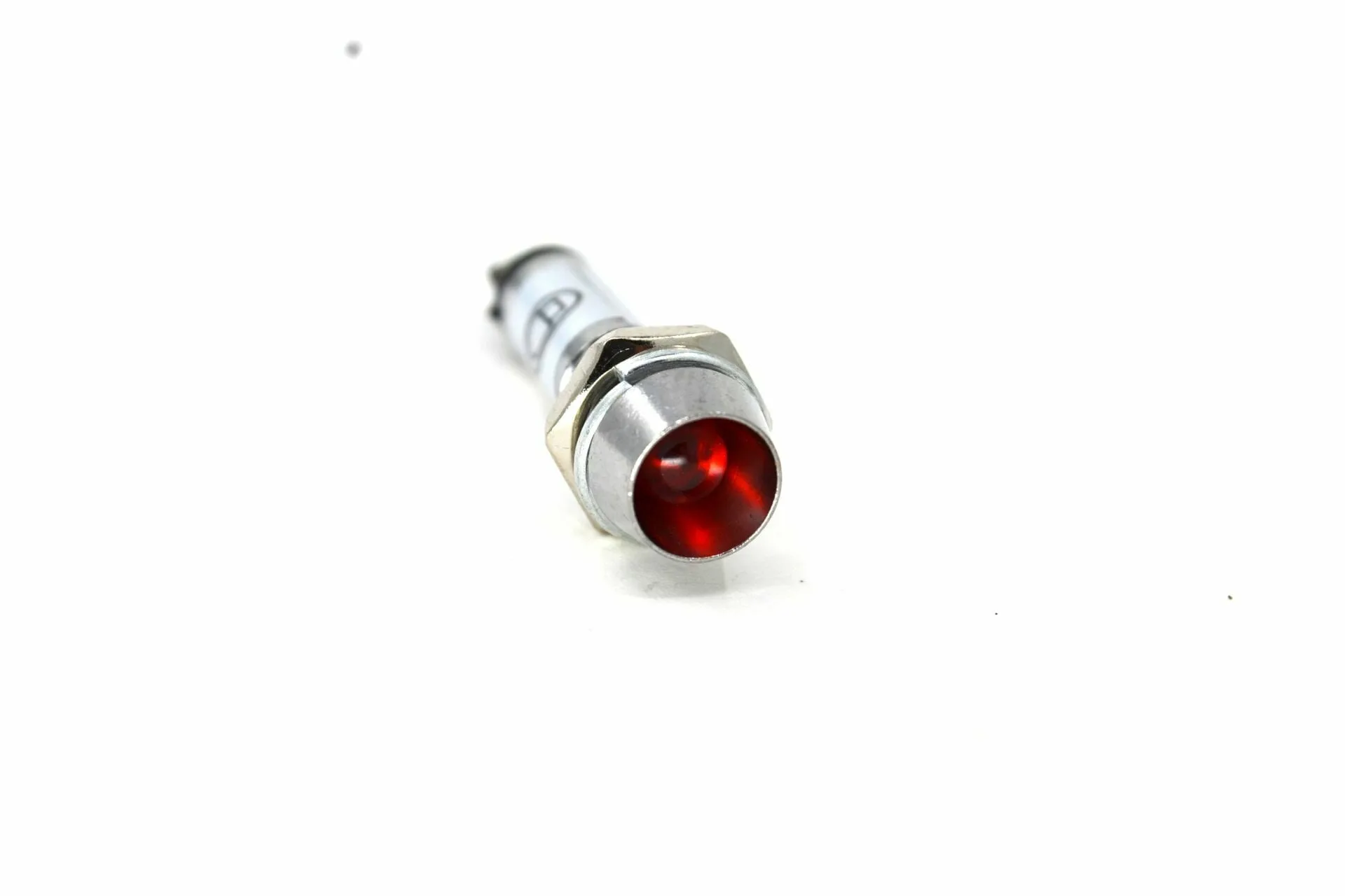 8mm 12V Mini Metal Göz Lamba Kırmızı Led Sinyal Uyarı Işığı