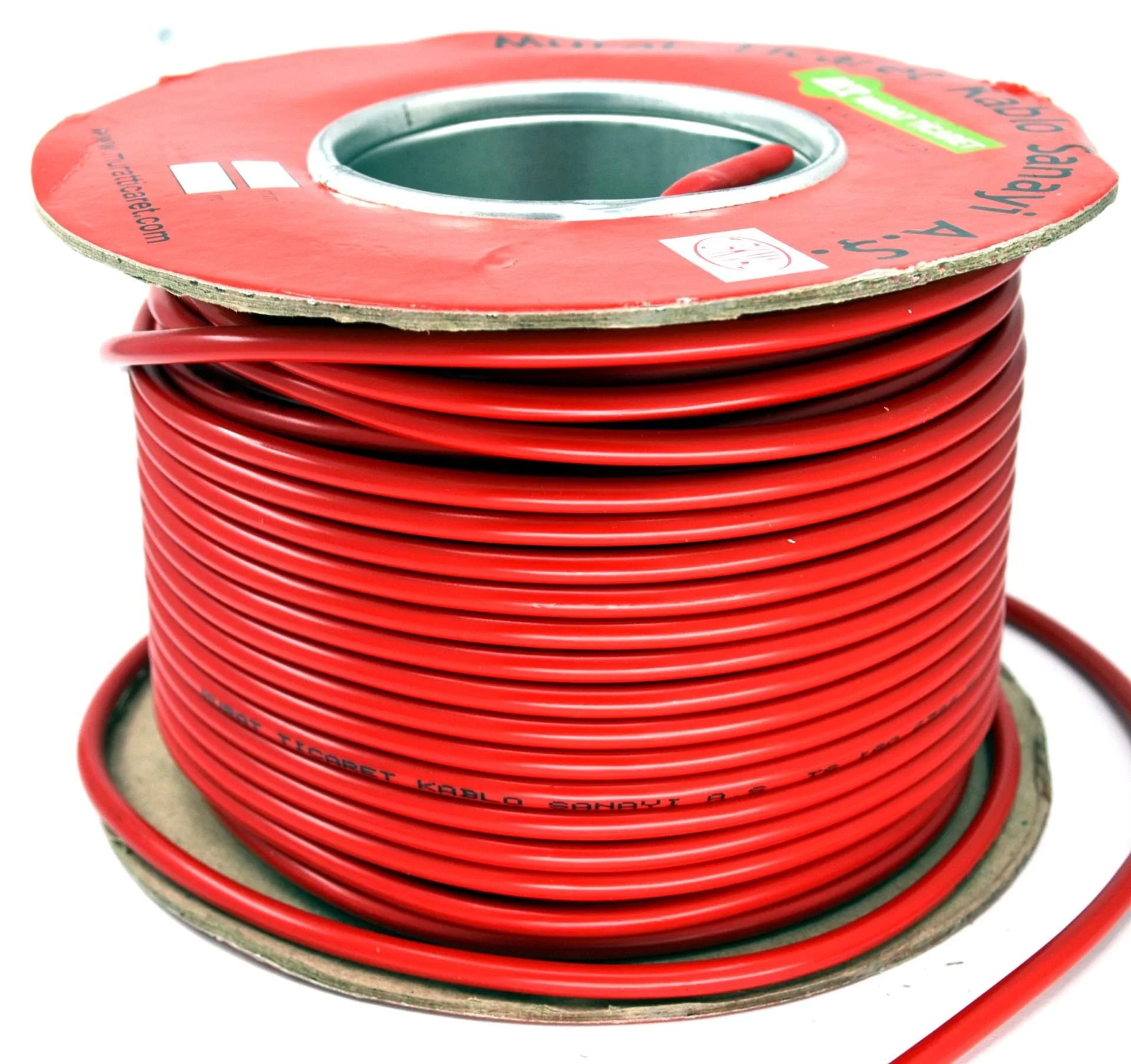 100 Metre 1mm² Kırmızı Bakır Kablo Kalaylı Nyaf Tekne Oto Karavan Elektrik Tesisat Kablosu Top