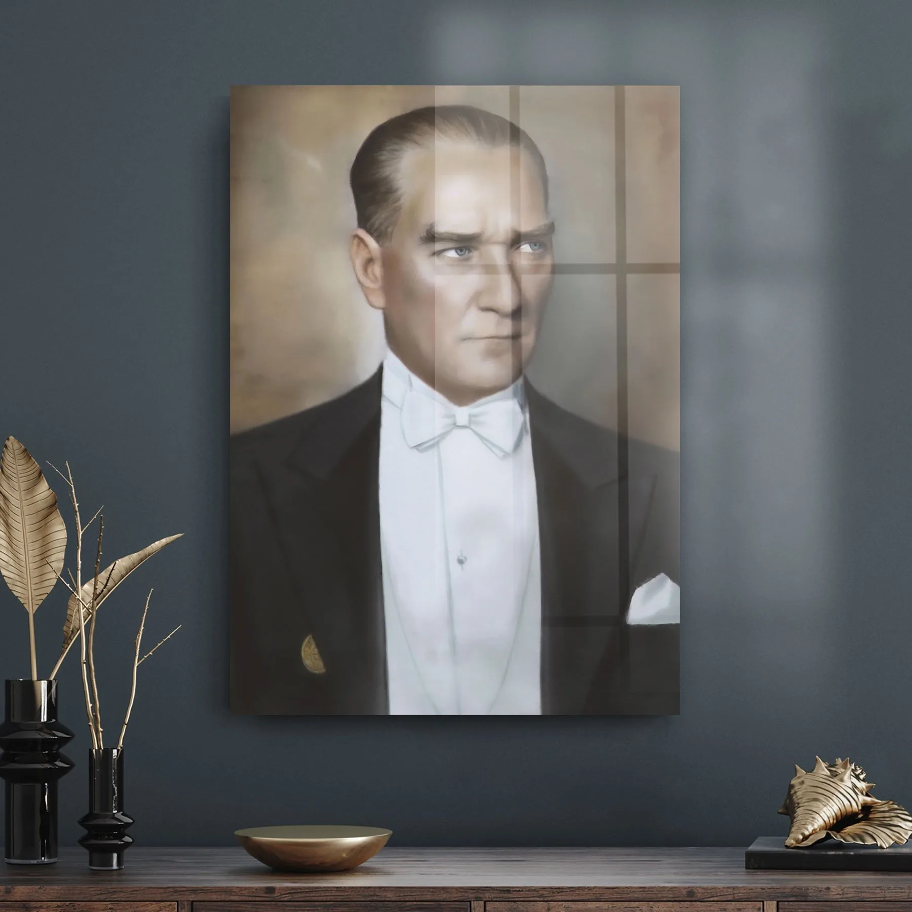Decovetro Simokinli Atatürk Cam Tablo 50x70 cm