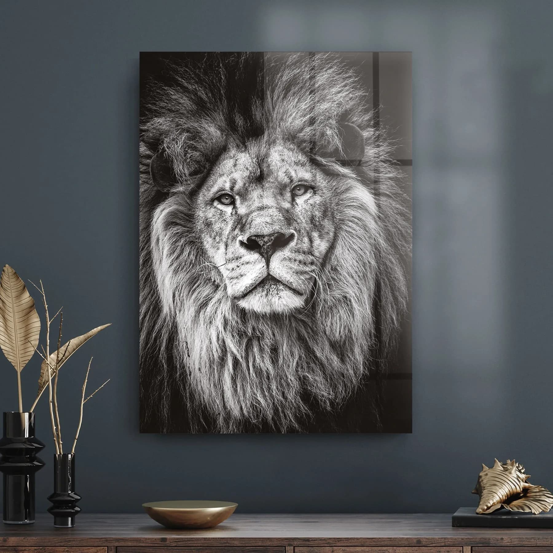 Decovetro Aslan Desenli Cam Tablo 50x70 cm