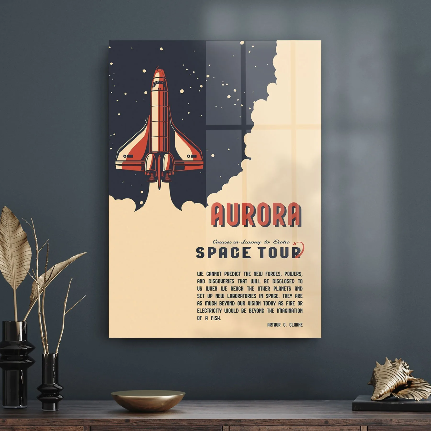 Decovetro Cam Tablo Space Adventure 50x70 cm