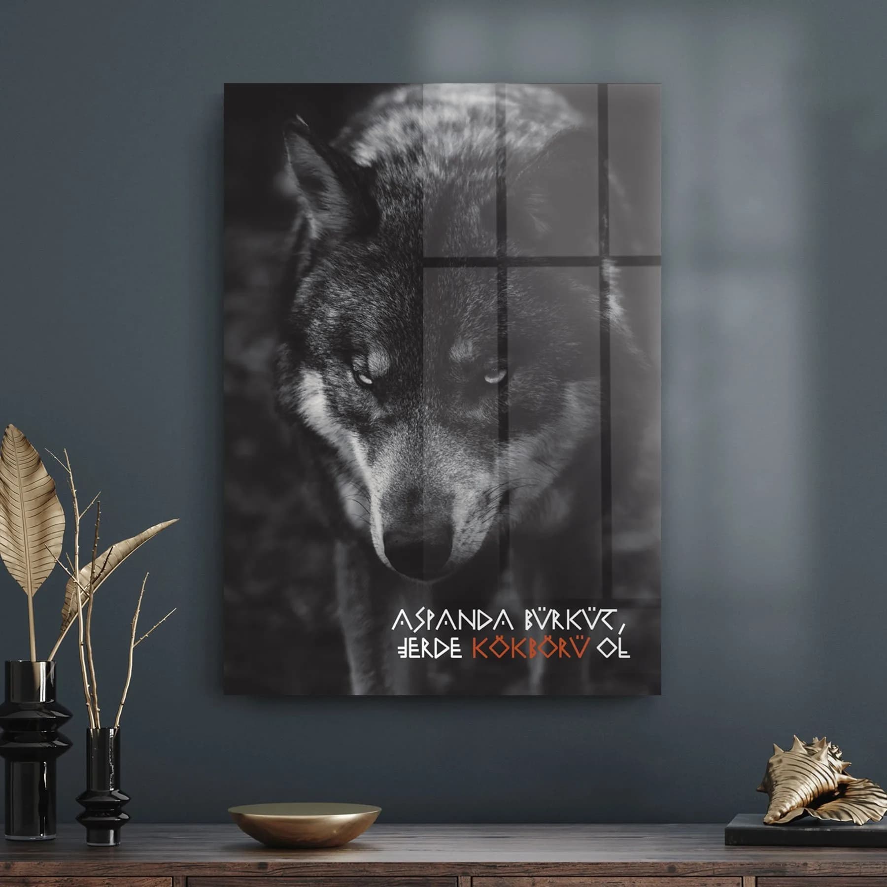 Decovetro Cam Tablo Kökbörü Temalı 50x70 cm