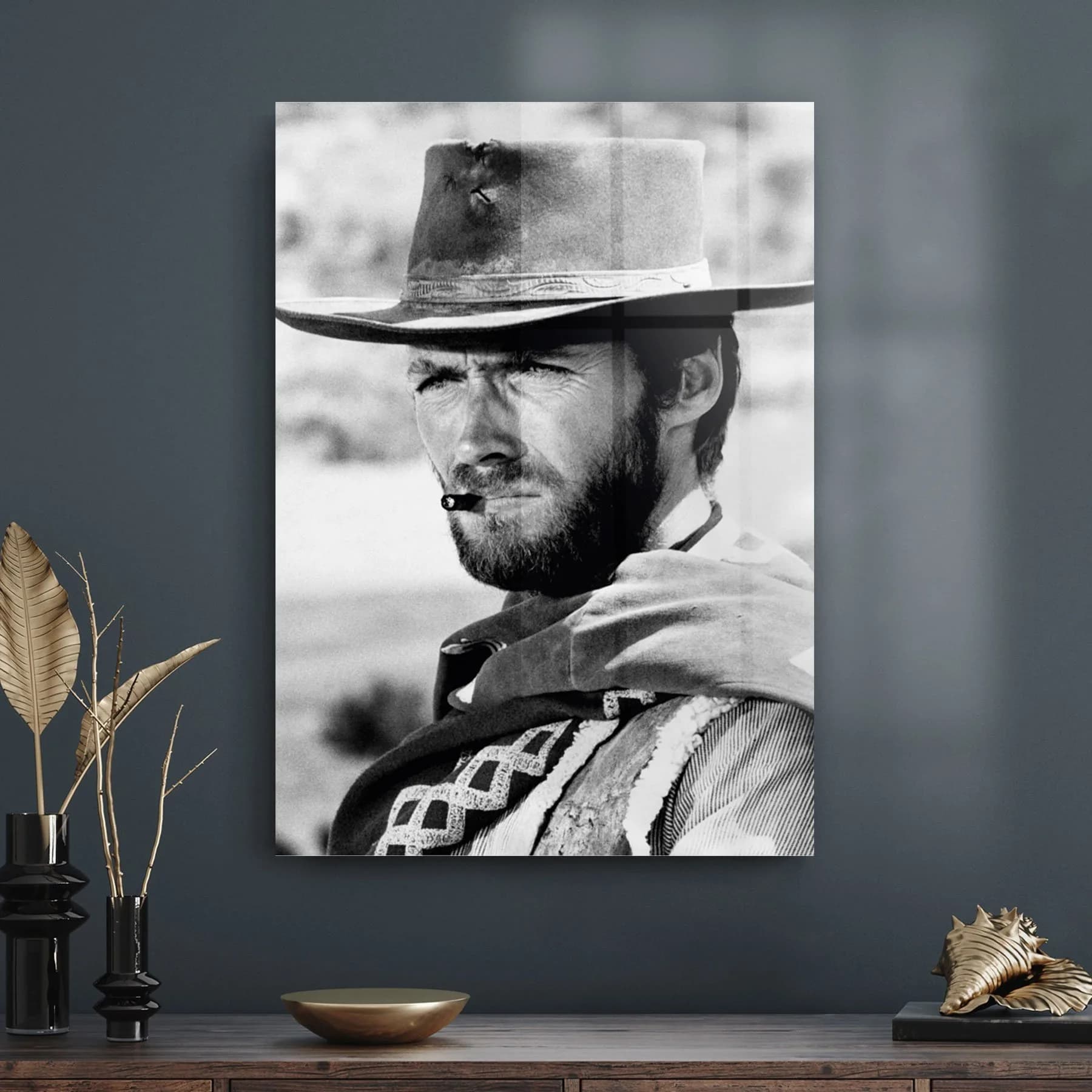 Decovetro Cam Tablo Clint Eastwood 50x70 cm
