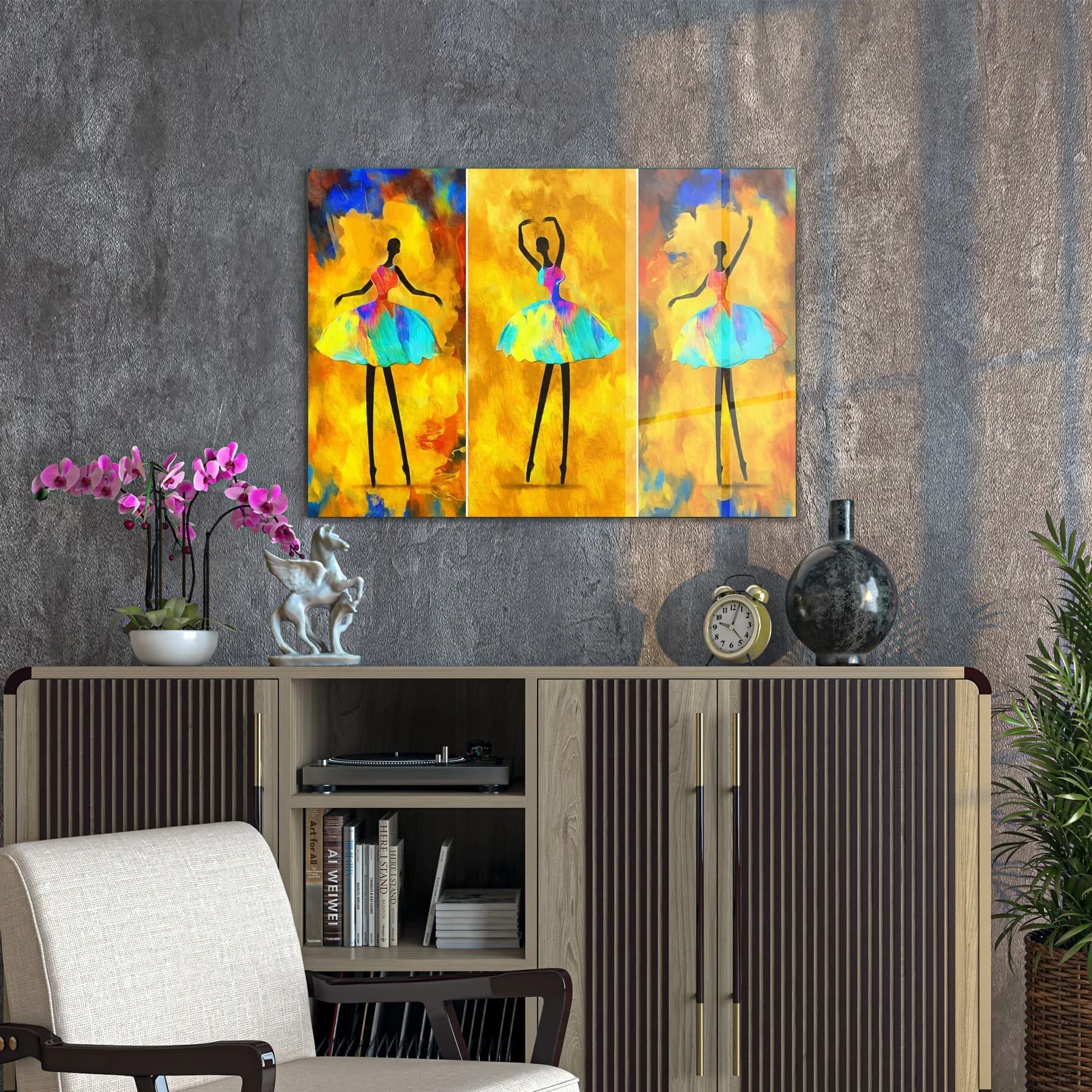 Decovetro Cam Tablo Bale Yapan Kadınlar 50x70 cm