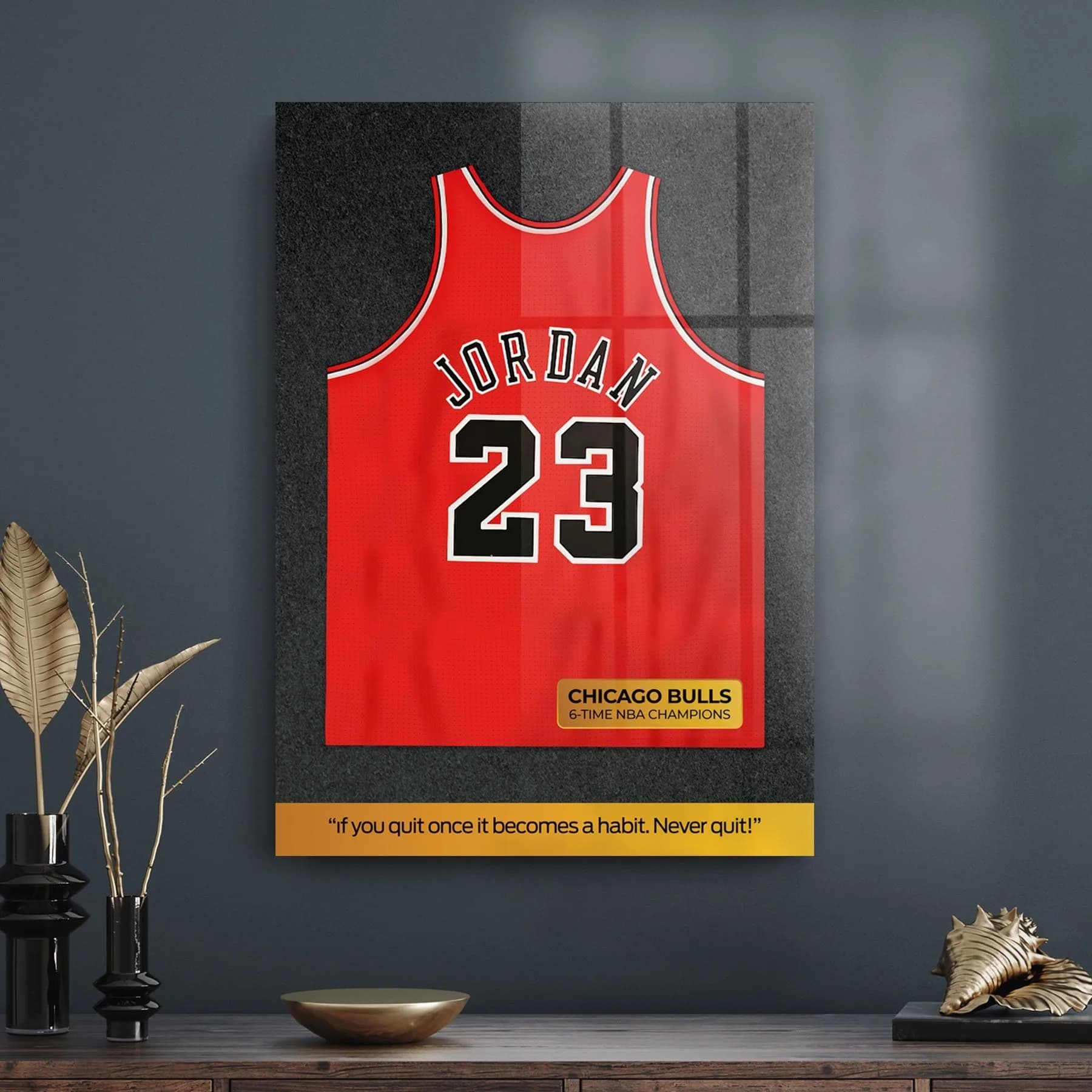 Decovetro Cam Tablo Michael Jordan Forma 70x100 cm