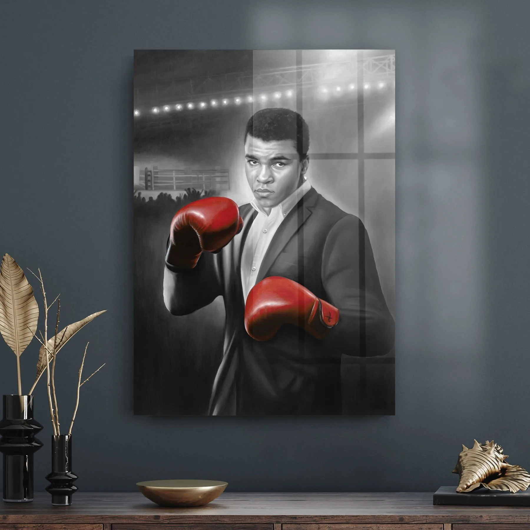 Decovetro Cam Tablo Muhammed Ali 70x100 cm
