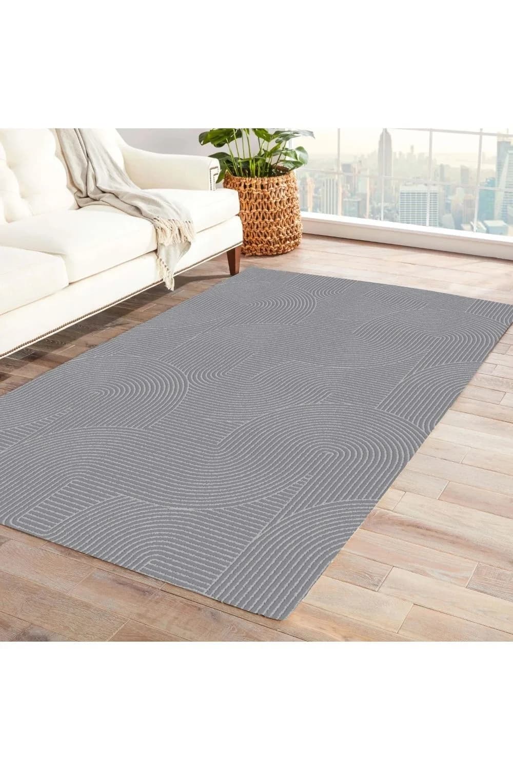 Jassrug Rölyef Halı 80X150 Joy A.Gri