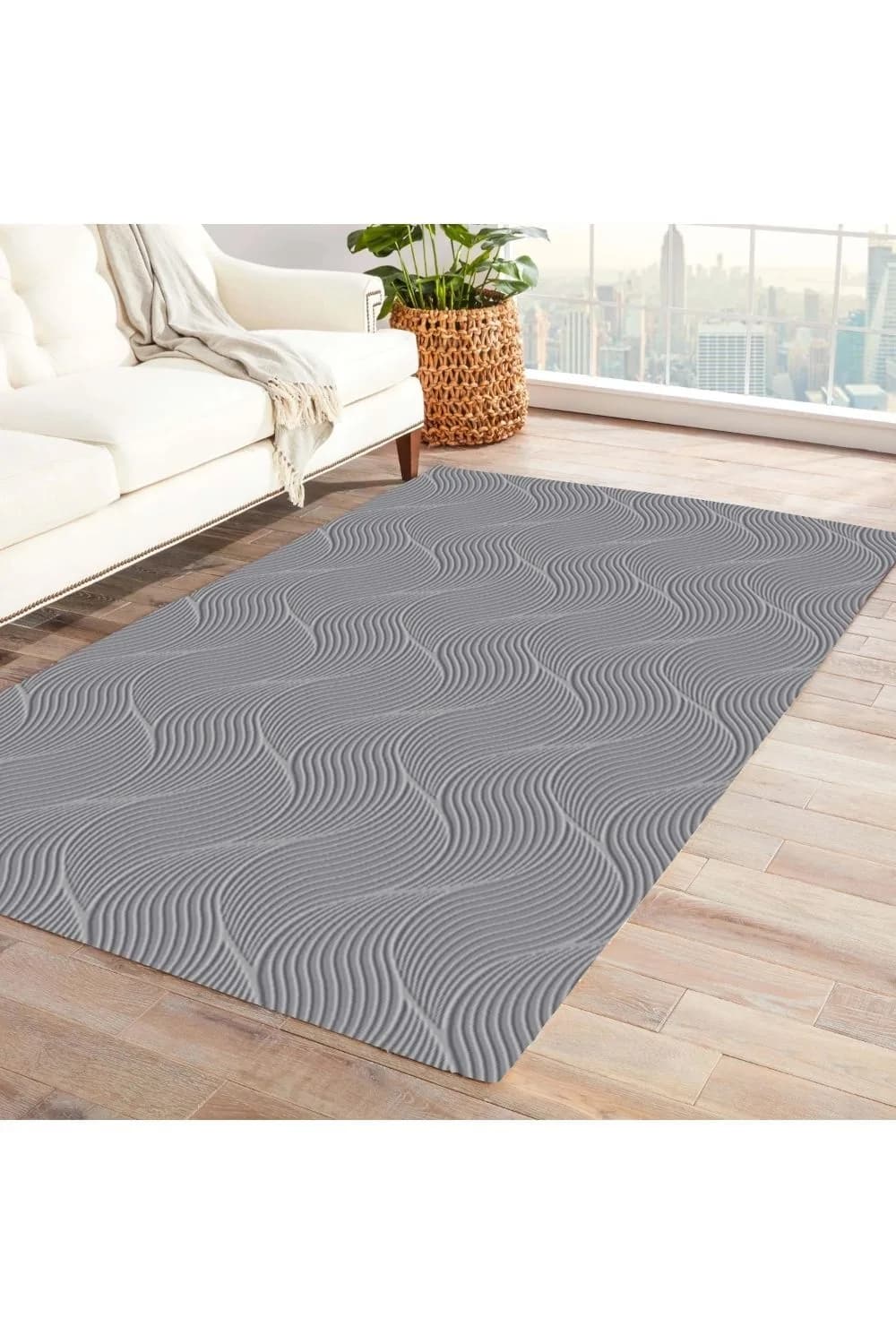 Jassrug Rölyef Halı 80X150 Orla A.Gri