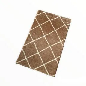 Jassrug Royal Kaymaz Taban Banyo Halısı 50x80 Diamond Sütlü Kahve
