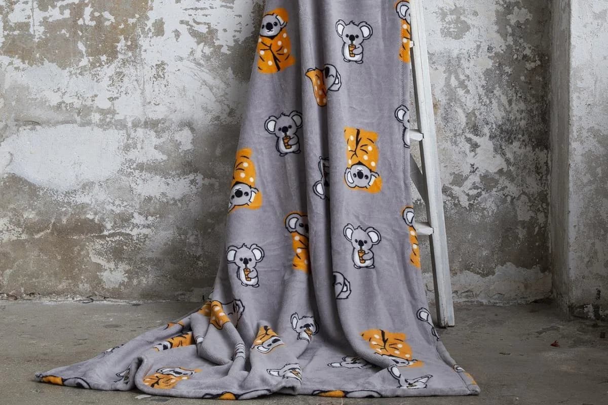 Dolce Bonita Home Wellsoft Tek Kişilik Battaniye 150x220 Koala Bear Turuncu
