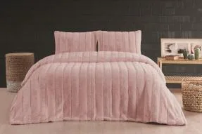Merinos Luxe 3 Parça Çift Kişilik Yatak Örtüsü Seti Kutulu 230x250 Petek Pudra