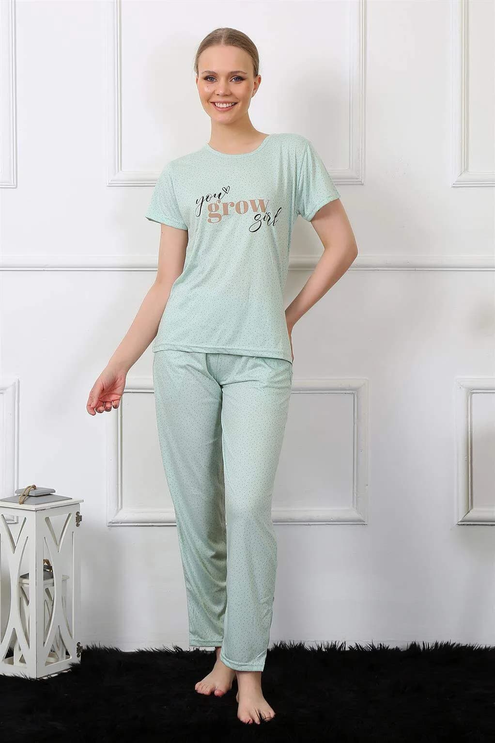 Angelino Kadın Kısa Kol Pijama Takım 4140