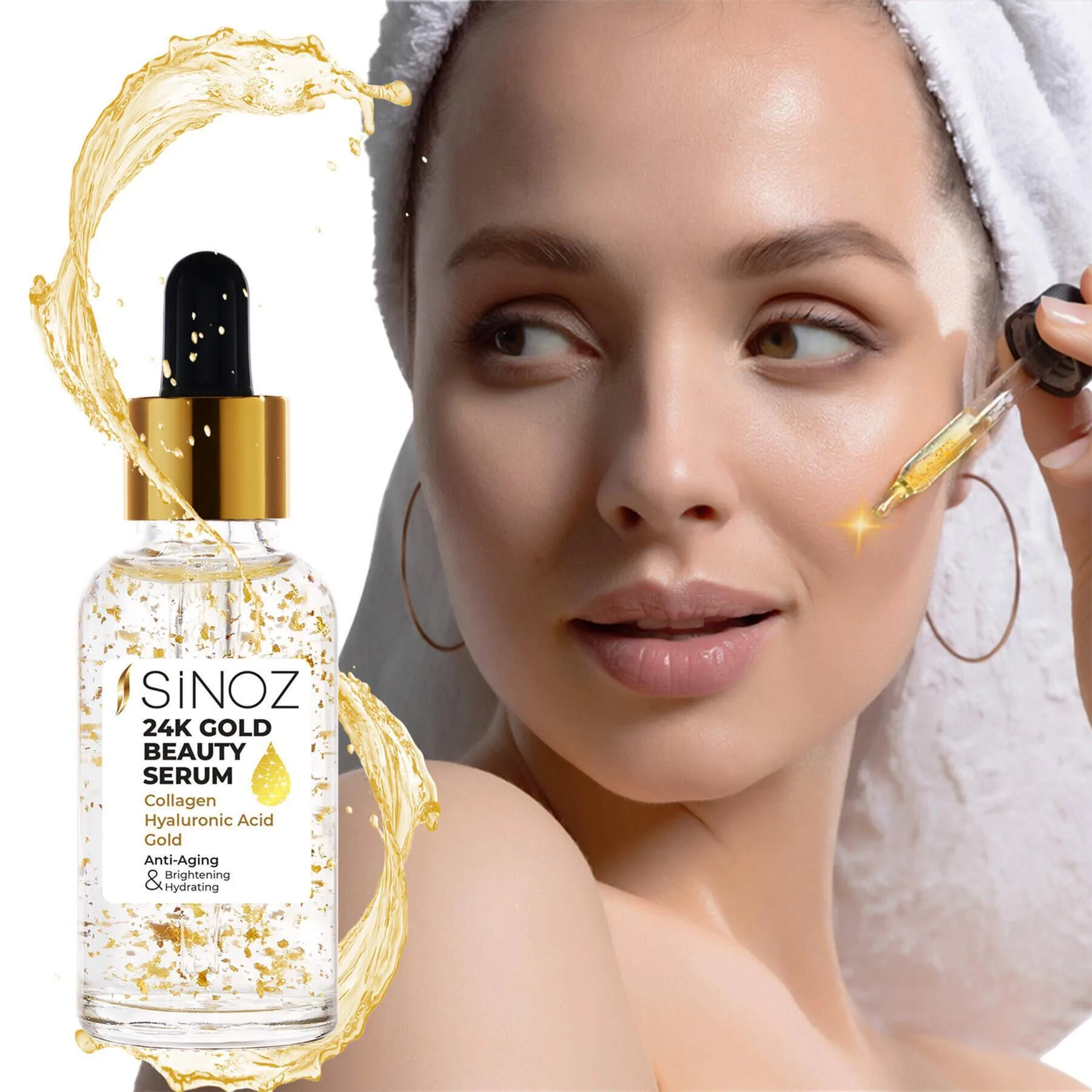 Sinoz 24K Altın Yüz Bakım Serumu 30ML