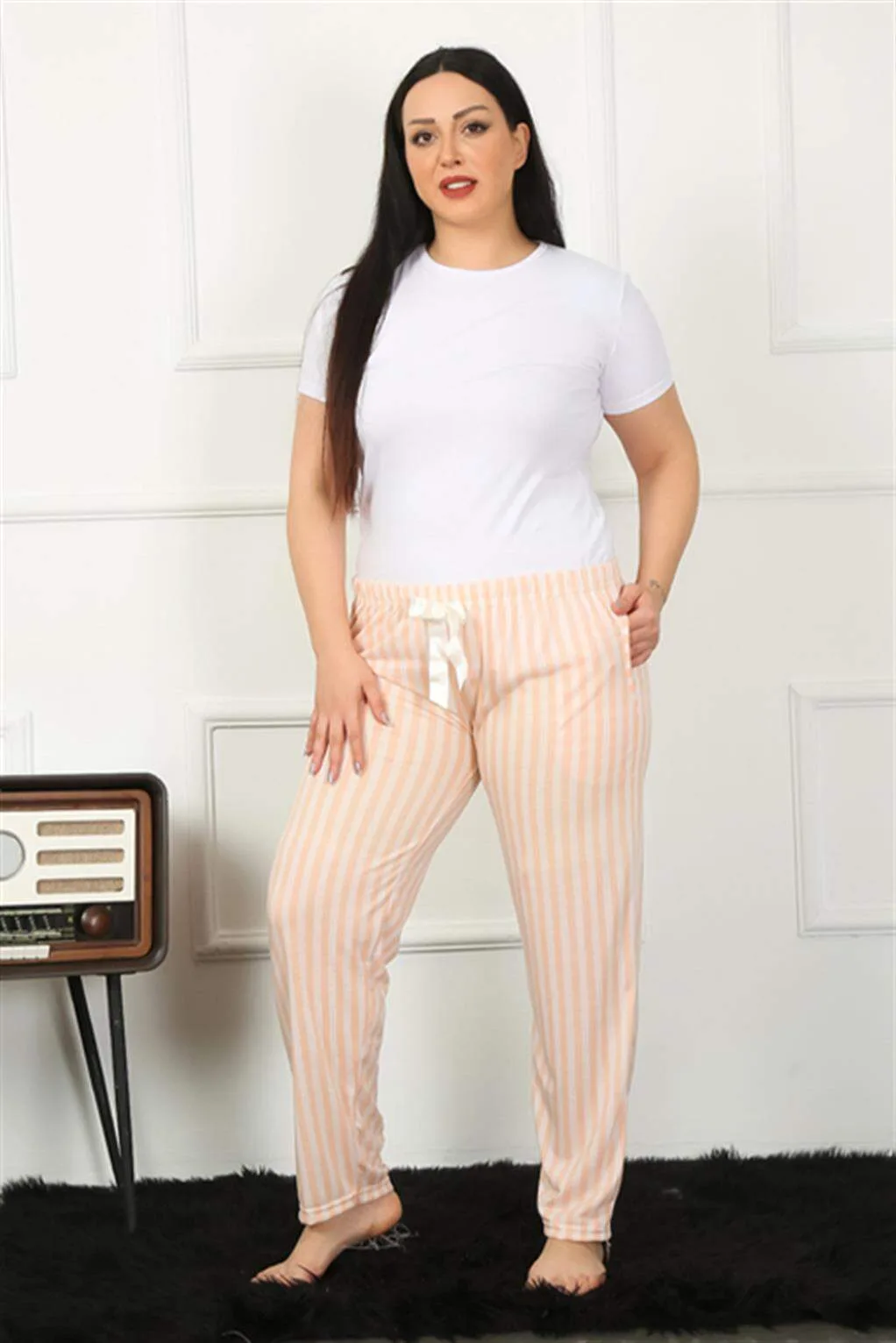 Angelino Kadın Pamuklu Büyük Beden Alt Pijama 27453