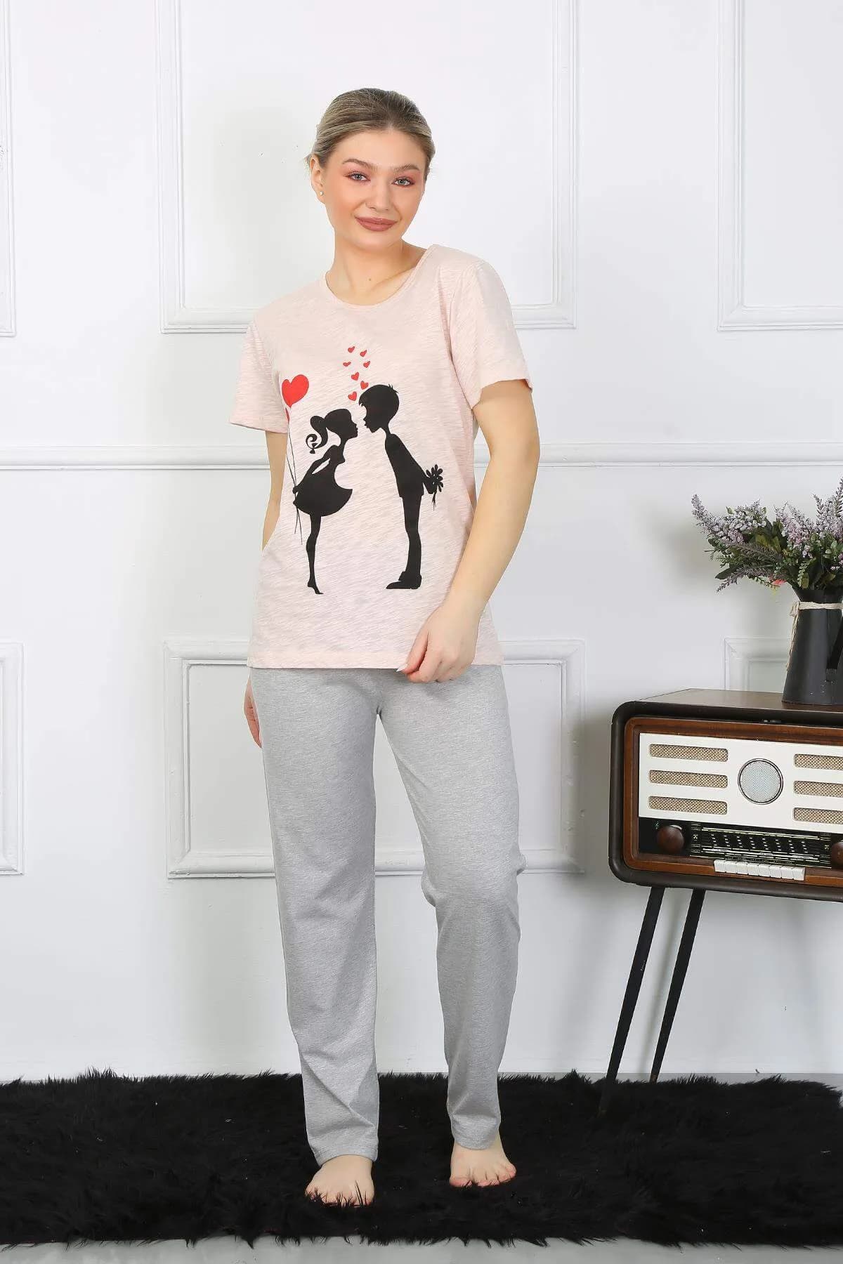 Kadın Kısa Kol Penye Pijama Takım 4207