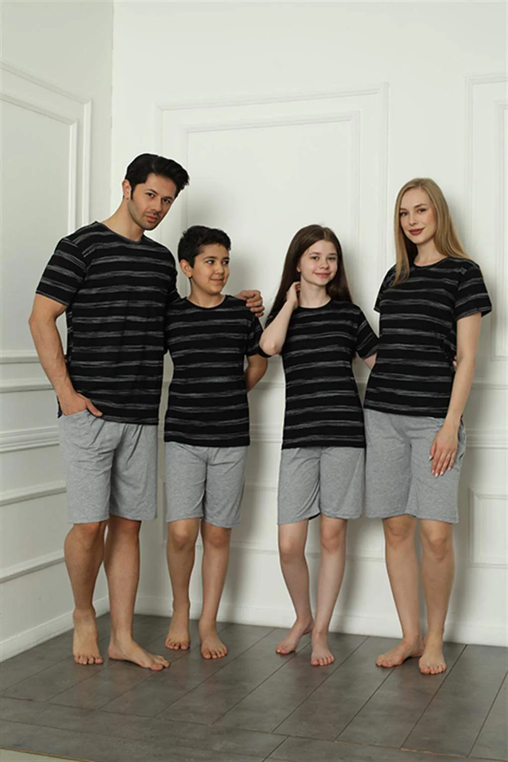 Angelino Aile Penye Şortlu Pijama Takım (anne - kız) 50115 Ayrı Ayrı Satılır. Fiyatları Farklıdır