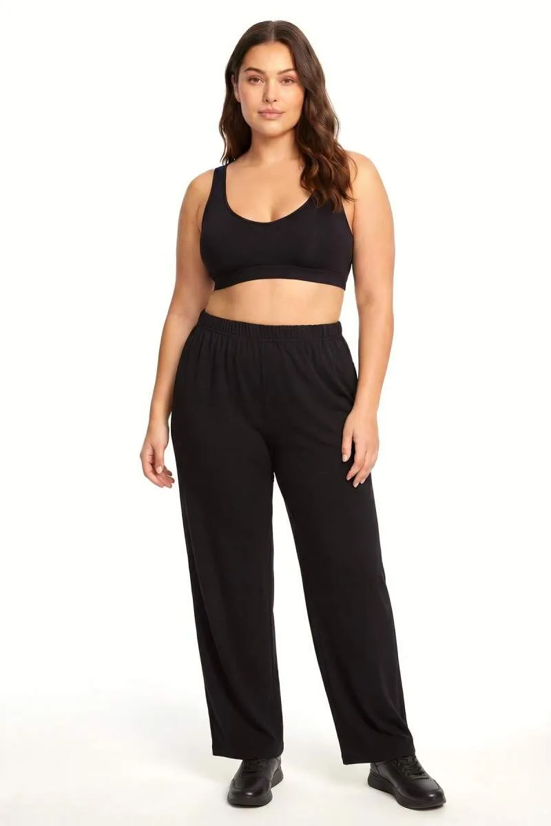 Kadın Siyah Büyük Beden Pijama Altı