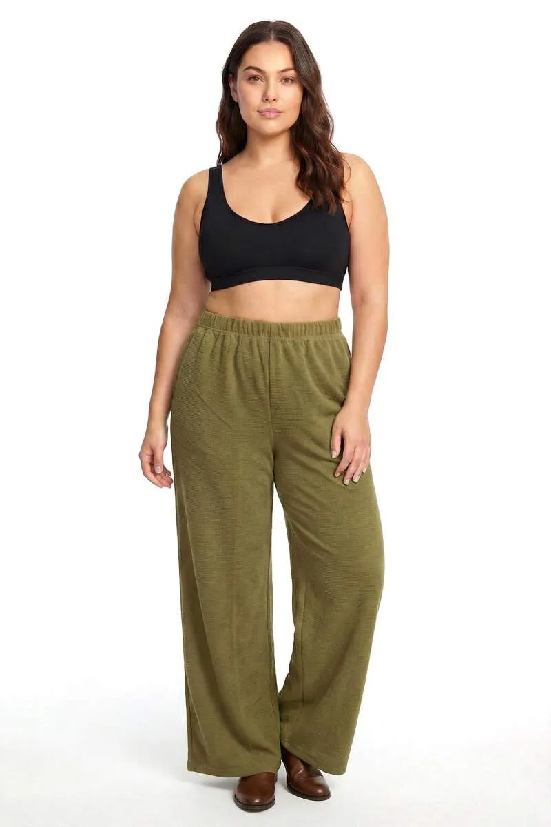 Kadın Dokulu Büyük Beden Cepli Pijama Altı