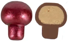 BEYAZ BADEMLİ GIANDUJA DOLGULU MANTAR ŞEKERLİ - BORDO KIRMIZI 2,4 kg