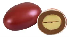 ŞEKER KAPLI SÜT ÇİKOLATALI BADEM DRAGE (BORDO KIRMIZI) 3 Kg