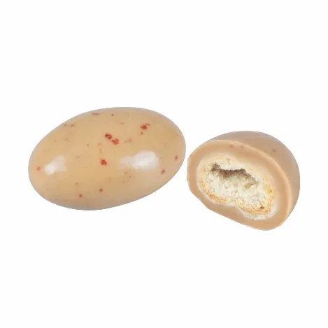 CARAMEL FLAVORED W.CHOC.COVERED BISCUIT DRAGEE 2Kg