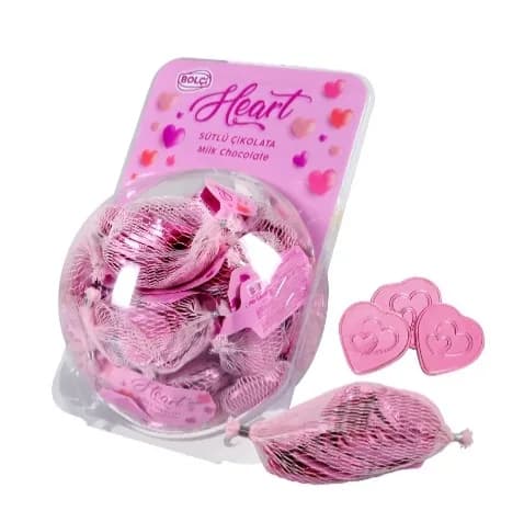 MILK CHOCOLATE HEART (PINK) 63g