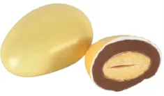 SUGAR COATED MILK CHOCOLATE COVERED ALMOND DRAGEE (YELLOW) 3Kg