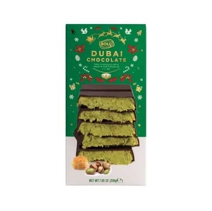 PISTACHIO KADAYIF FILLED DARK CHOCOLATE CHRISTMAS 200g