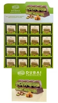 PISTACHIO KADAYIF FILLED MILK CHOCOLATE 90g (STAND)