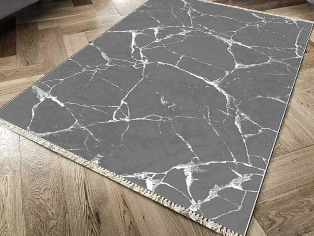 Kaymaz Taban Dijital Baskı Kadife Halı Crack Wall 150x220 Cm