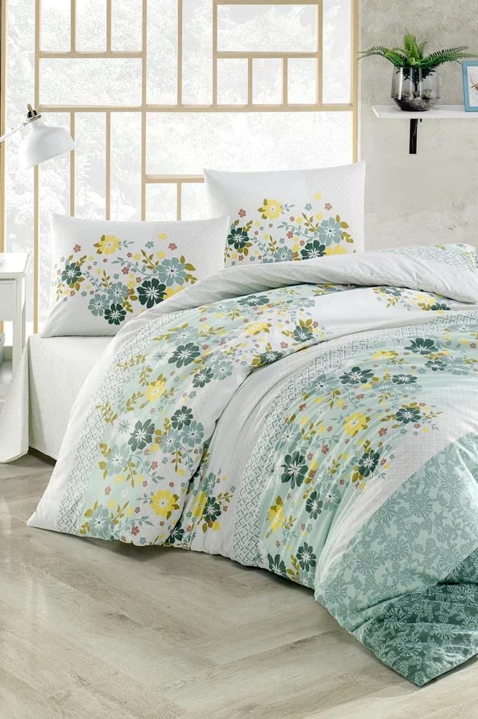 Taç Kristal Zümrüt Light Collection Çift Kişilik Nevresim Takımı Yeşil