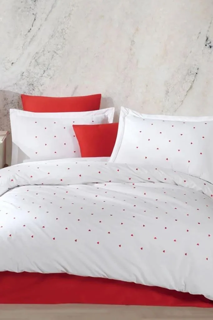 Lubow Poplin Nakışlı Çift Kişilik Nevresim Takımı Premium