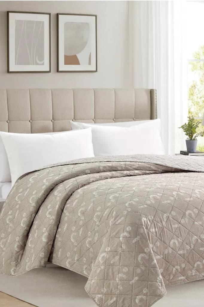 Sakura Elyaf Dolgulu Çift Taraflı Çift Kişilik 200x220 cm Kırlentsiz Tek Pike