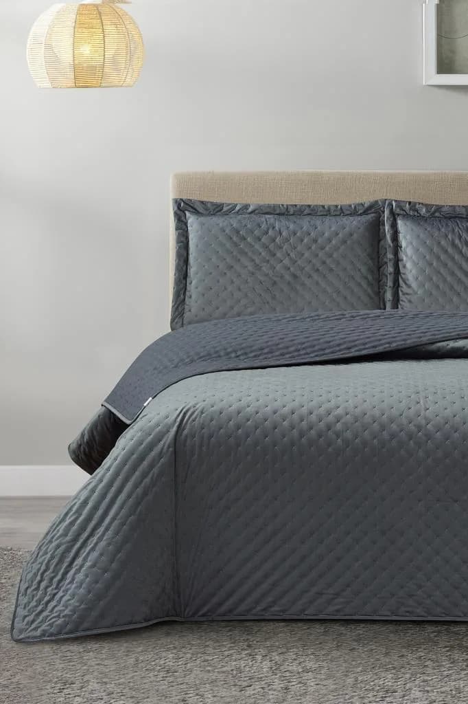 Parma Çift Kişilik Lüks Kadife 240x260 cm Yatak Örtüsü