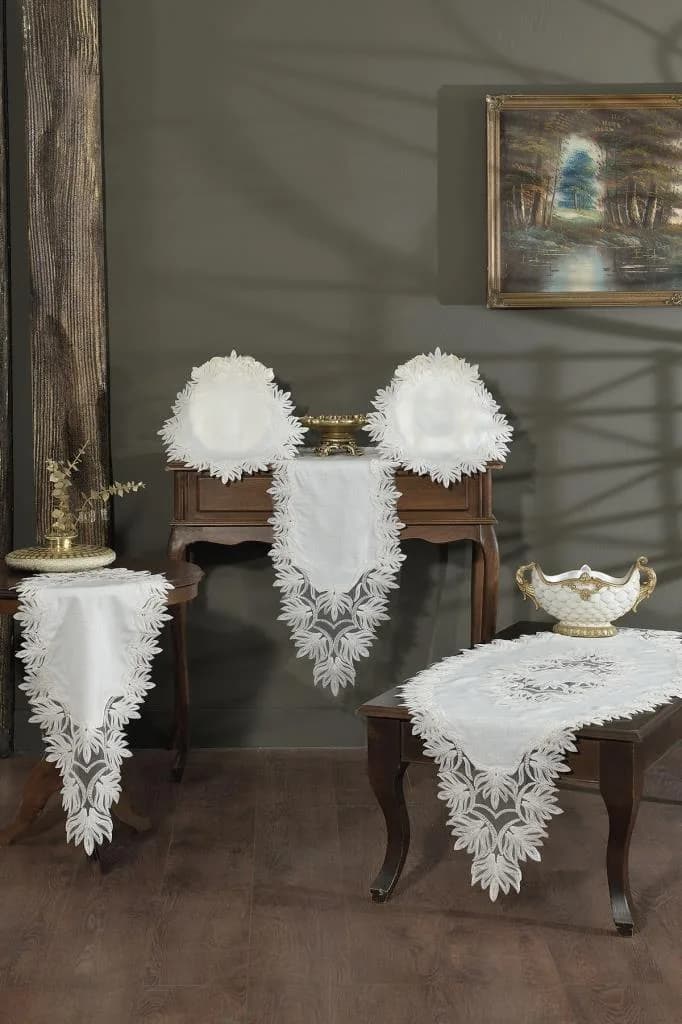 Işıl Salon Takımı 5 Parça Krem