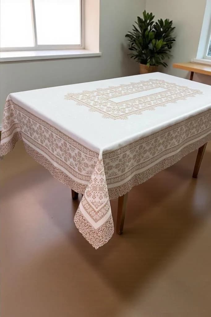 Nazen Dertsiz Masa Örtüsü 150x150 cm Kahve