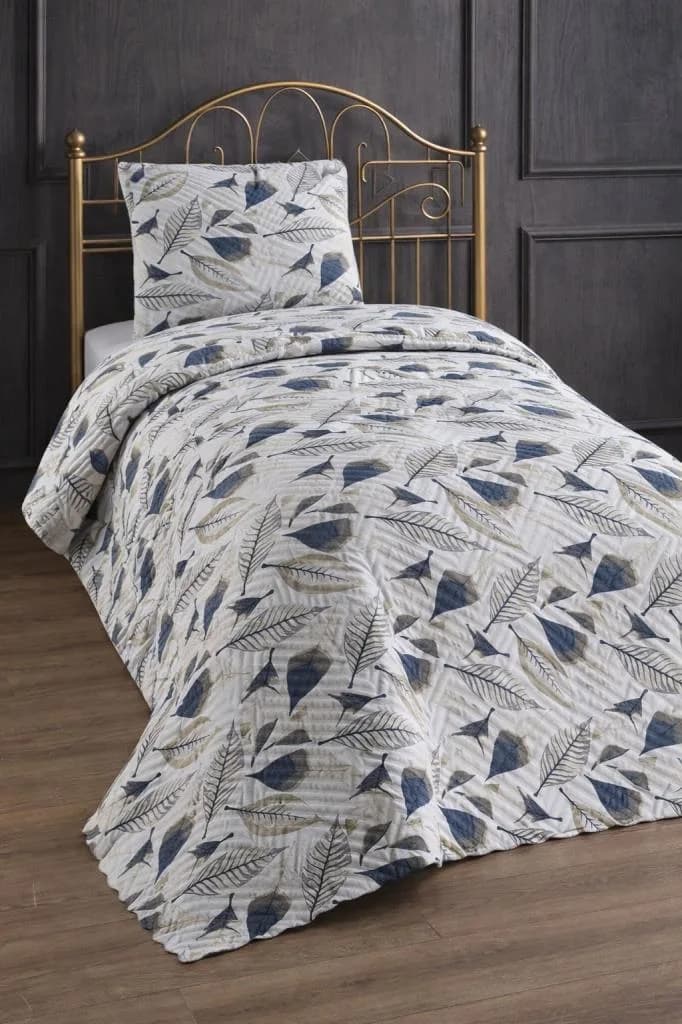 Ultrasonik Kapitoneli Yeşim Tek Kişilik Pike Takımı 160x235 cm