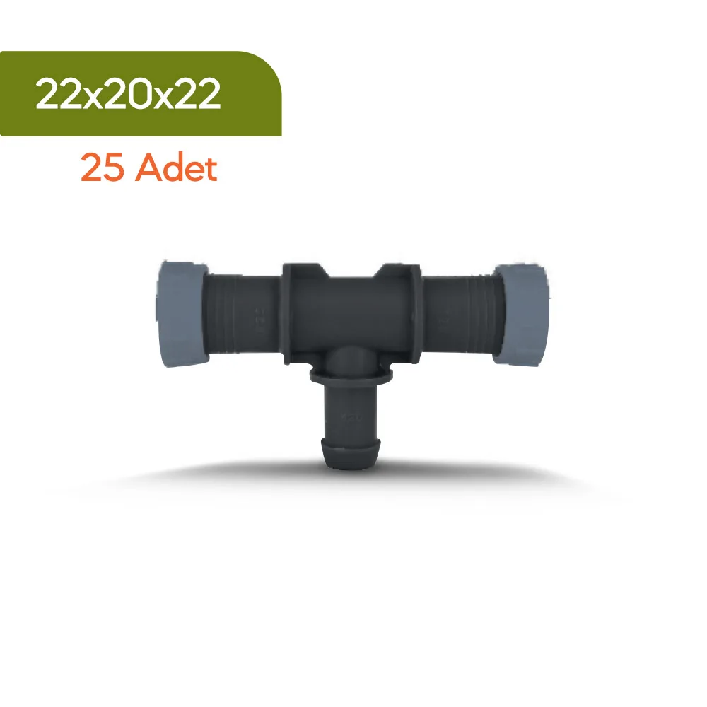 Akplas - Tarım Sulama Sistemleri-Yüzüklü Çıkış Te 22*20*22 25Adet