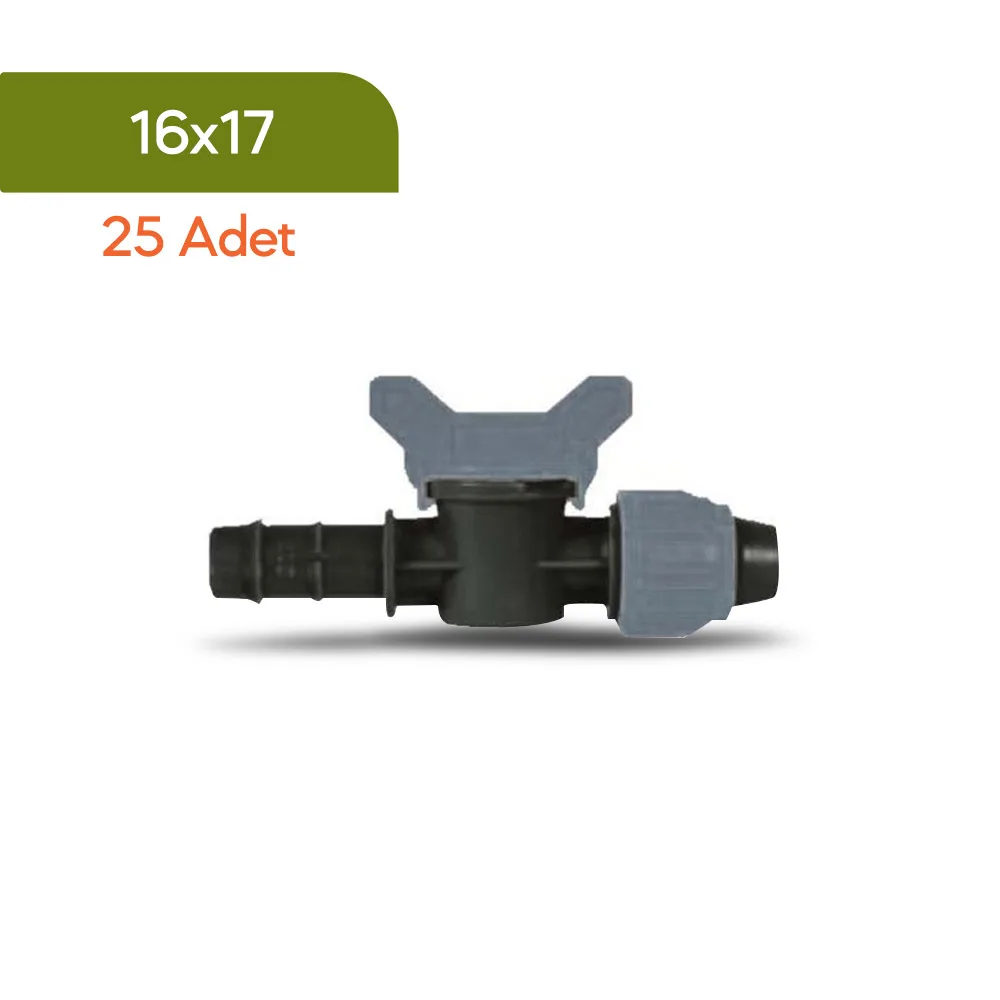 Akplas - Kurtağzı Somonlu Mini Vana - Damla Sulama Sistemi Parçası 16*17 25 Adet