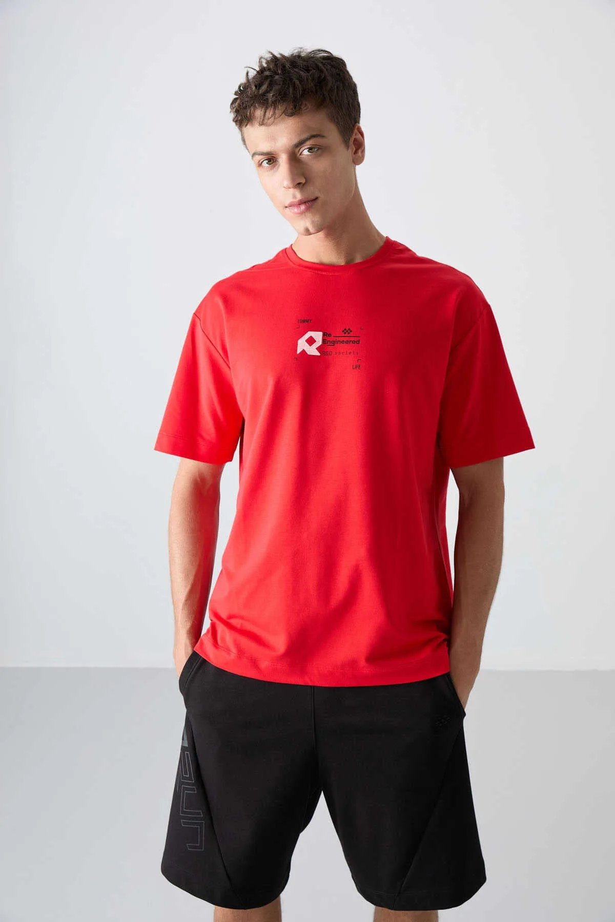 Tommylife Toptan O Yaka Oversize Baskılı Erkek T-Shirt 88350 Fiesta - FİESTA