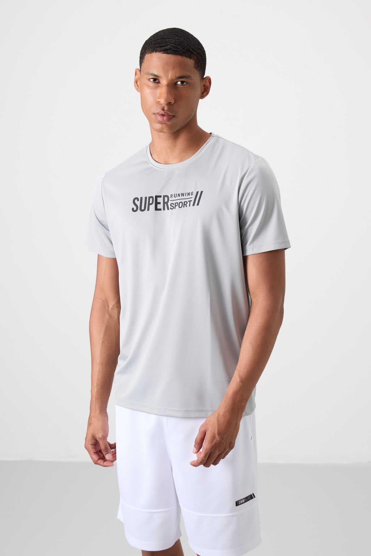 Tommylife Toptan O Yaka Standart Kalıp Aktif Spor Erkek T-Shirt 88385 Siyah - SİYAH