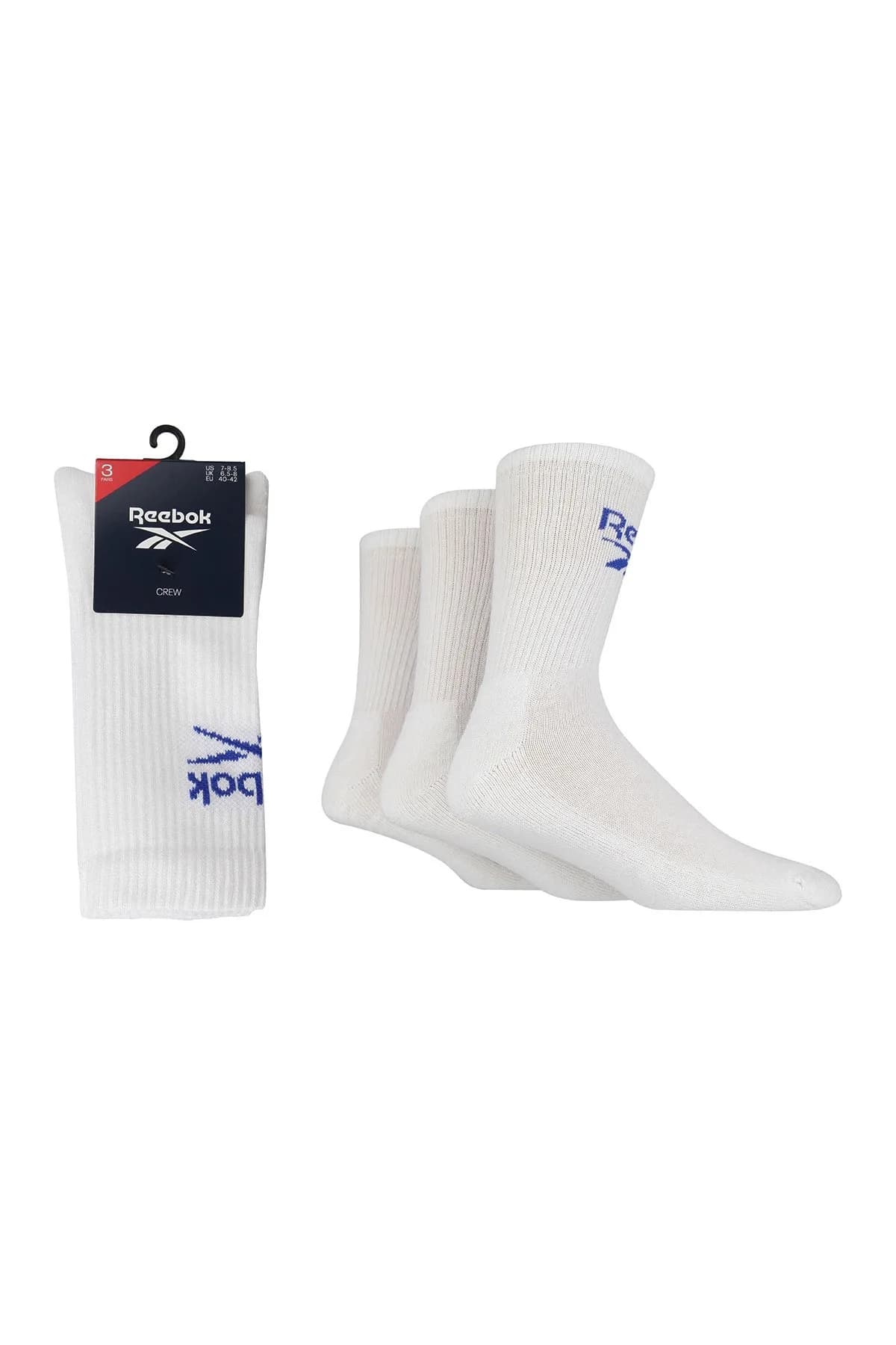 Reebok Standart Kesim 3'lü Çorap - Beyaz