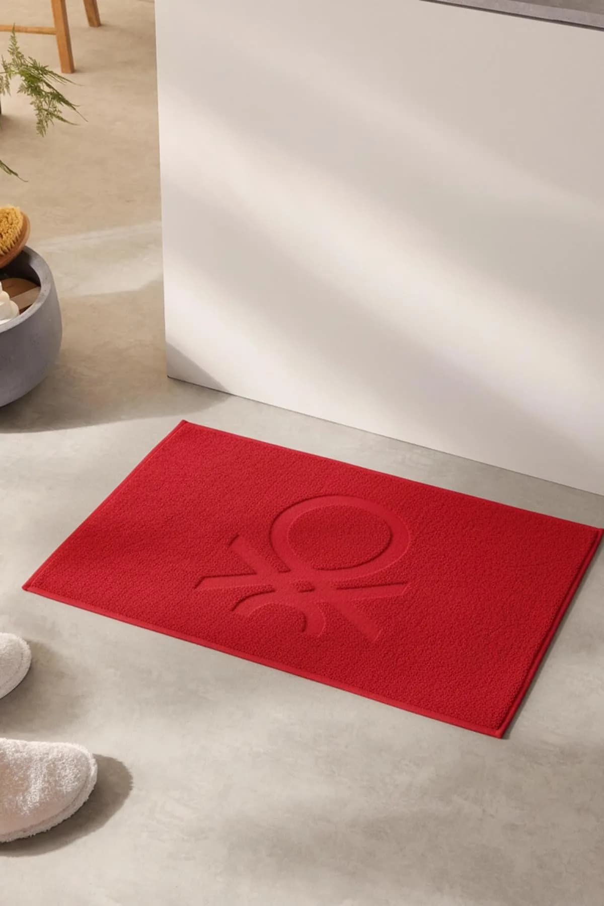 Be-0785-Rd %100 Pamuk Kırmızı 50X80 Cm Banyo Paspas Havlu - KIRMIZI