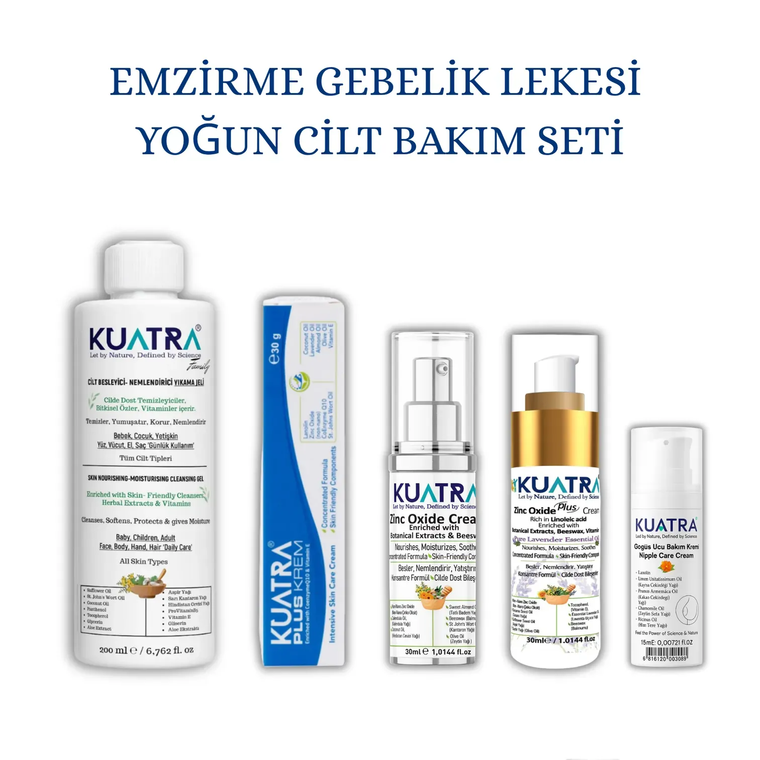 Kuatra Emzirme-Pişik- Gebelik Lekesi- Yoğun Cilt Bakım Seti- Cildin Sevdiği Güçlü Formüller