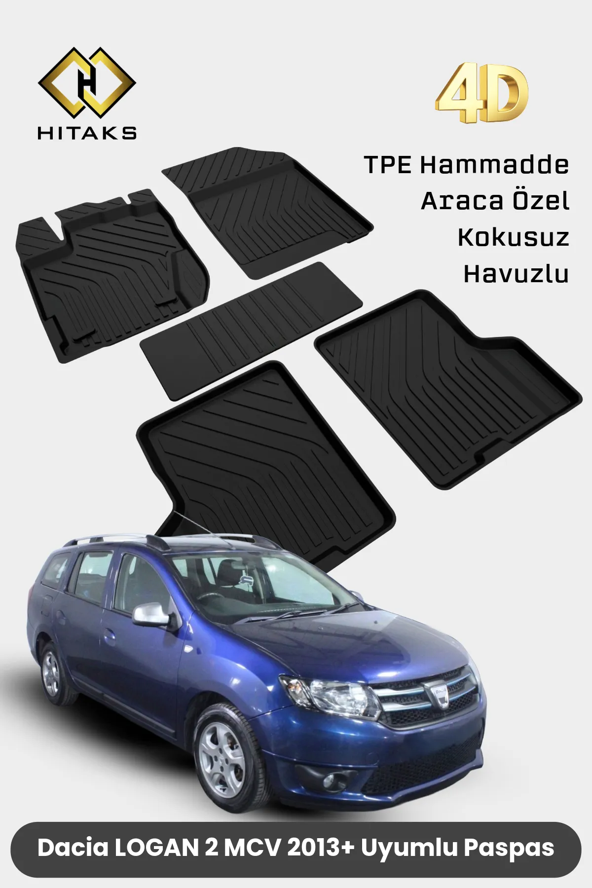 Dacia Logan Mcv 2013 Sonrası 4D Havuzlu Araca Özel Paspas